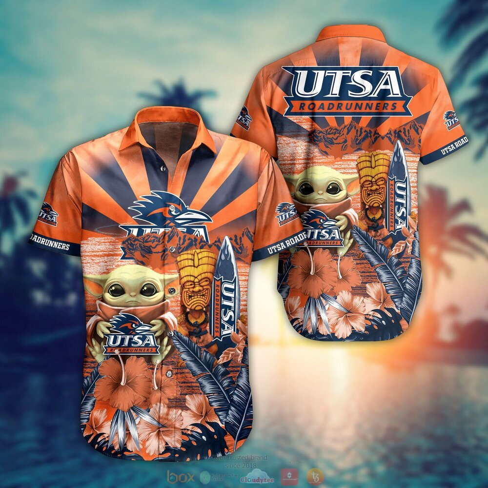 Utsa Roadrunners NCAA Baby Yoda Hawaiian Shirt Shorts