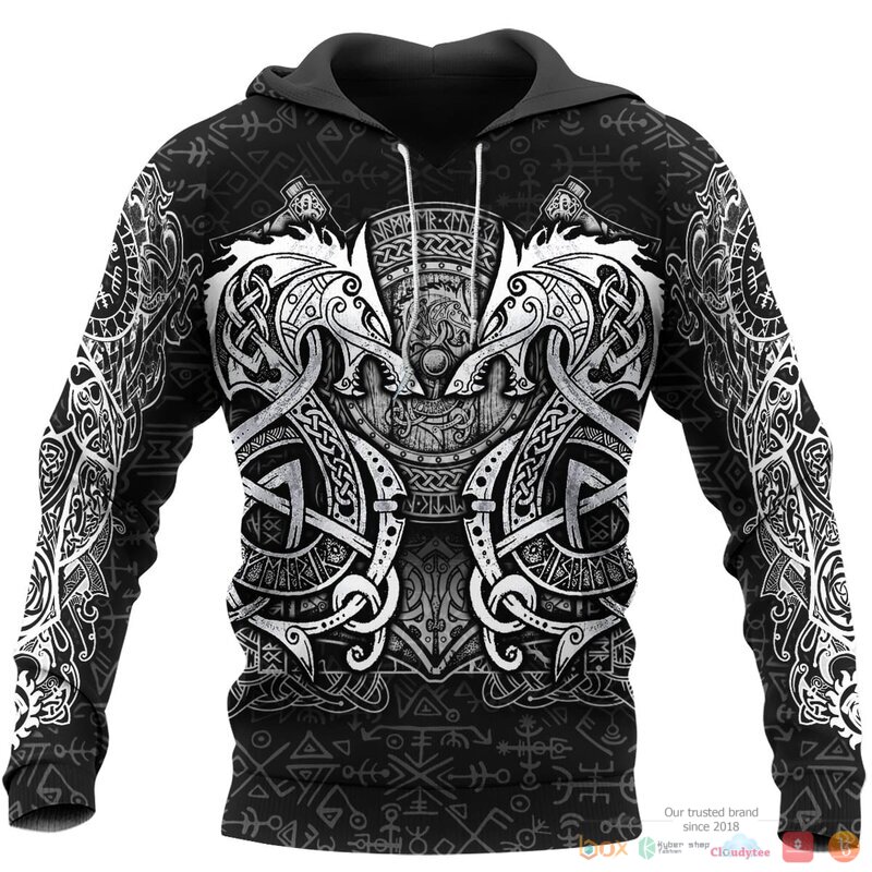 Viking Fenrir Hammer 3d shirt Hoodie