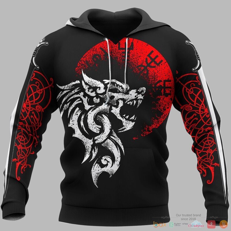 Viking Fenrir Vegvisir 3d shirt Hoodie