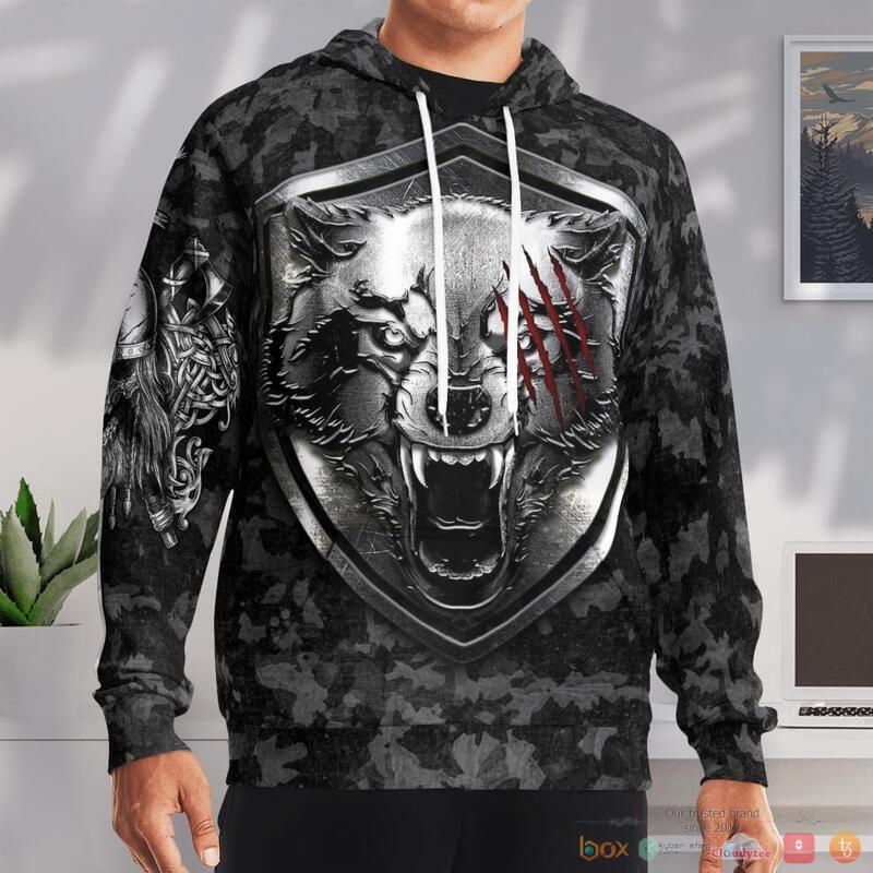 Viking Fenrir Wolf And Hammer 3d shirt Hoodie 1 2 3 4 5