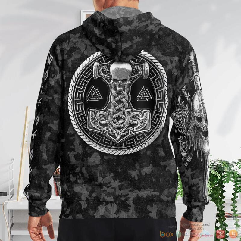 Viking Fenrir Wolf And Hammer 3d shirt Hoodie 1 2 3 4 5 6
