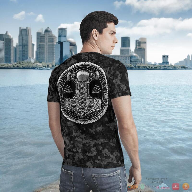 Viking Fenrir Wolf And Hammer 3d shirt Hoodie 1 2 3 4 5 6 7 8
