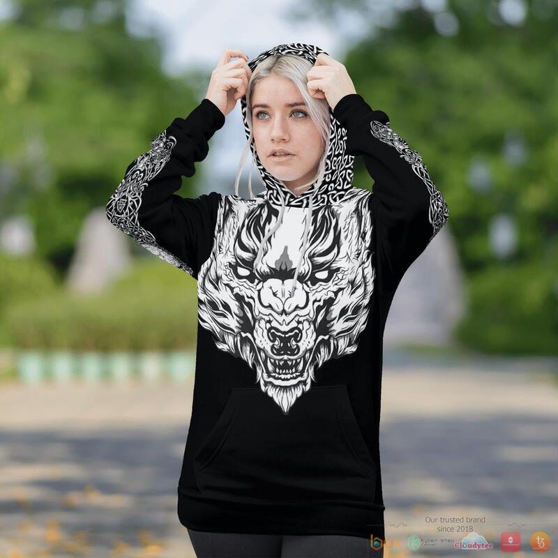 Viking Fenrir Wolf Axe Sword 3d shirt Hoodie 1 2 3 4 5 6