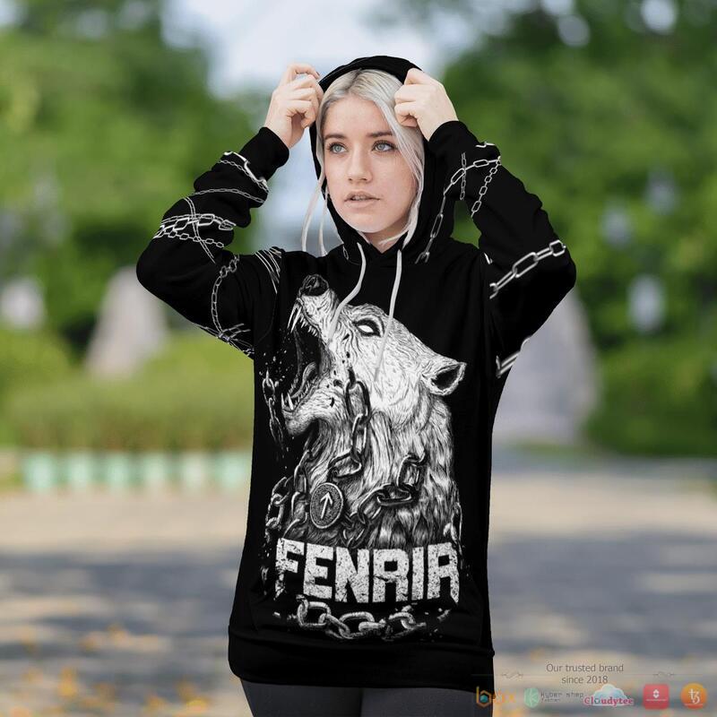 Viking Fenrir is tied with chains 3d shirt Hoodie 1 2 3 4