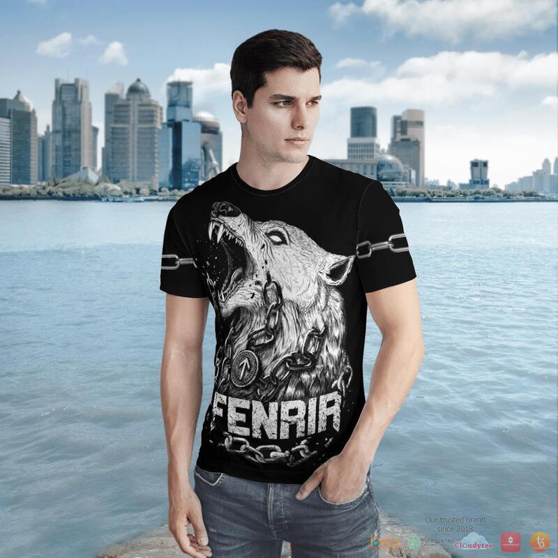Viking Fenrir is tied with chains 3d shirt Hoodie 1 2 3 4 5 6