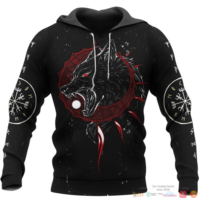 Viking Hati and Skoll 3d shirt Hoodie