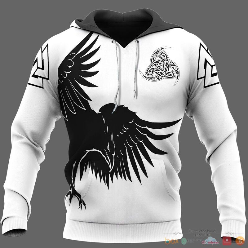 Viking Huginn and Muninn Raven Of Odin 3d shirt Hoodie