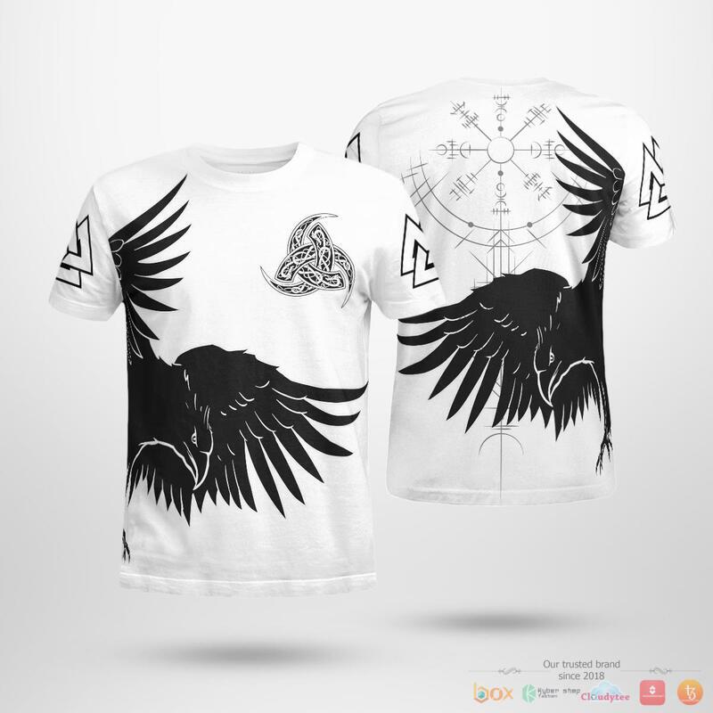 Viking Huginn and Muninn Raven Of Odin 3d shirt Hoodie 1 2 3