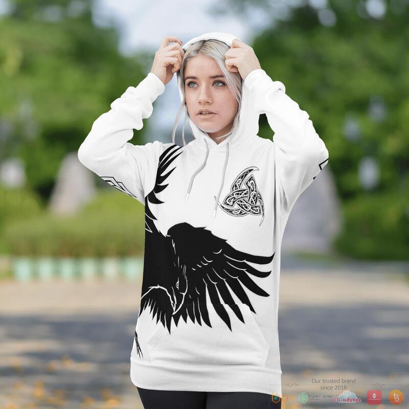 Viking Huginn and Muninn Raven Of Odin 3d shirt Hoodie 1 2 3 4 5 6