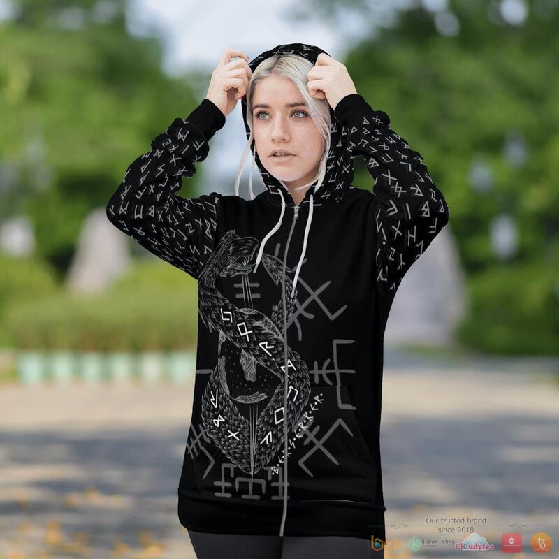 Viking JORMUNGAND Son of Loki and Angrboda 3d shirt Hoodie 1 2 3 4 5