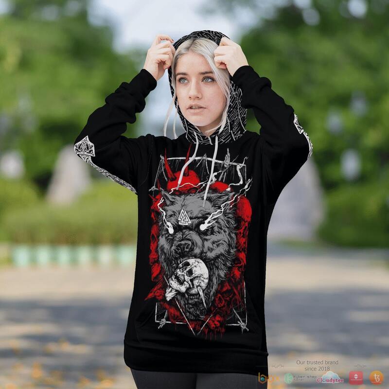 Viking Odin Fenrir Wolf 3d shirt Hoodie 1 2 3 4 5 6