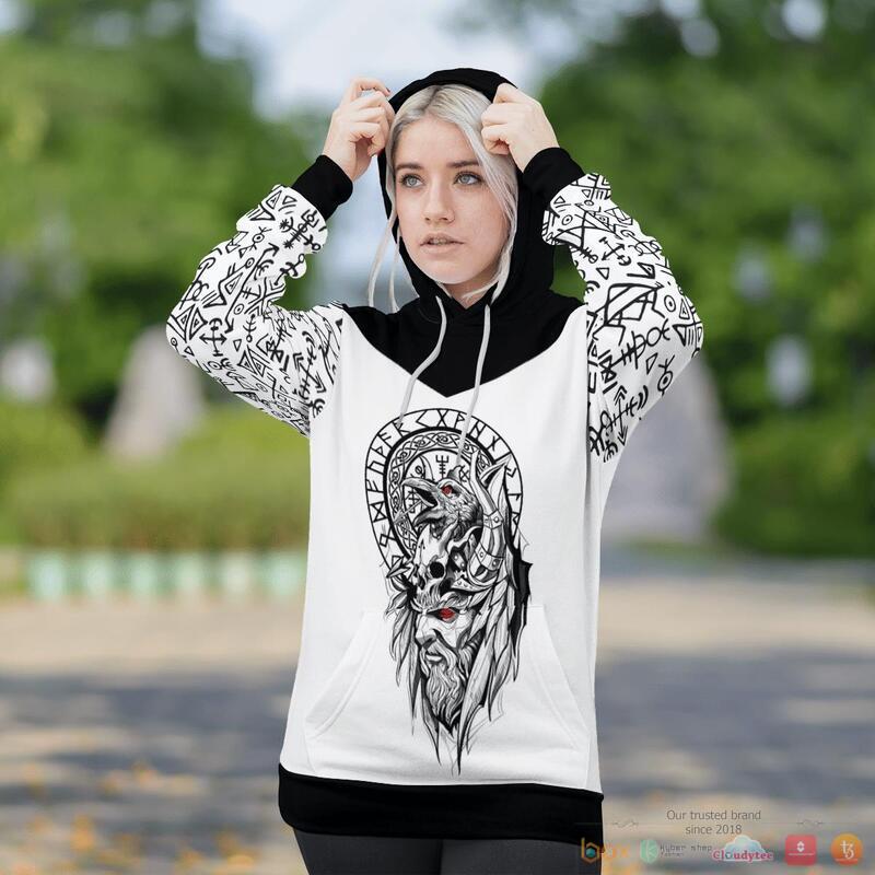 Viking Odin Raven Raven Vegvisir 3d shirt Hoodie 1 2 3 4 5