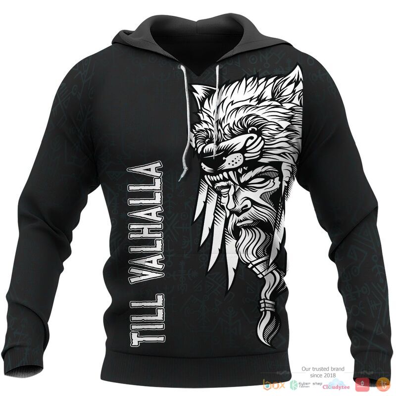 Viking Odin Raven Till Valhalla 3d shirt Hoodie