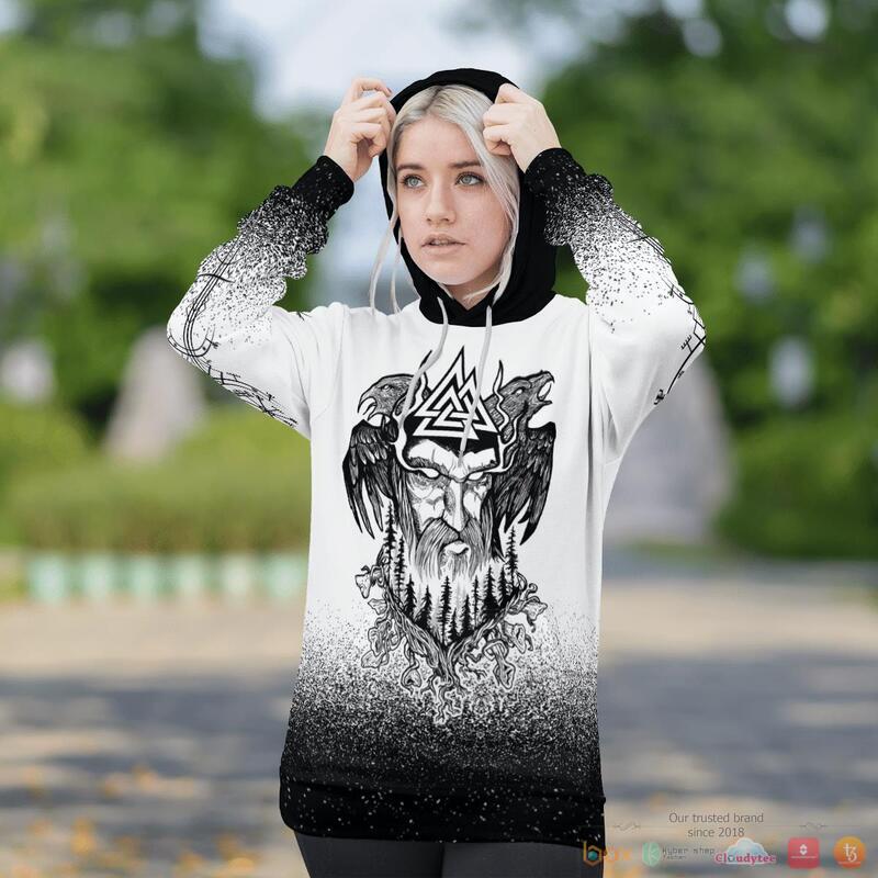 Viking Odin Raven Valknut Hammer 3d shirt Hoodie 1 2 3 4 5 6
