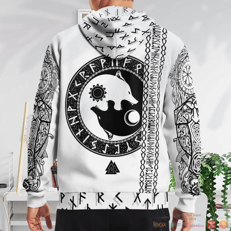 Viking Raven And Wolf 3d shirt Hoodie 1 2 3 4 5 6