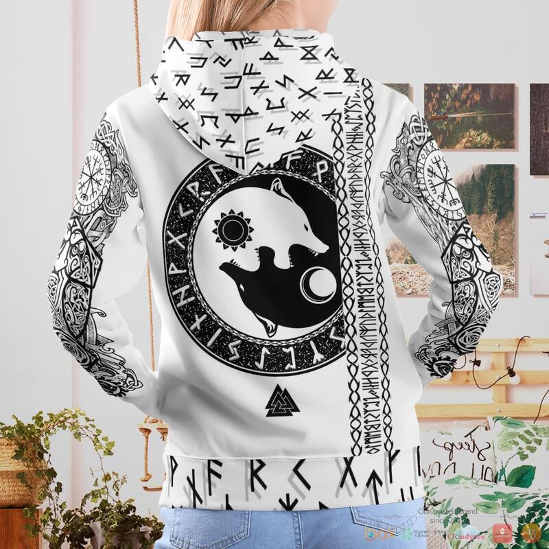 Viking Raven And Wolf 3d shirt Hoodie 1 2 3 4 5 6 7 8