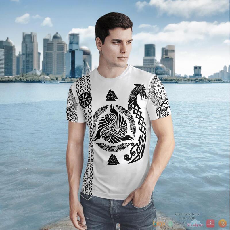 Viking Raven And Wolf 3d shirt Hoodie 1 2 3 4 5 6 7 8 9