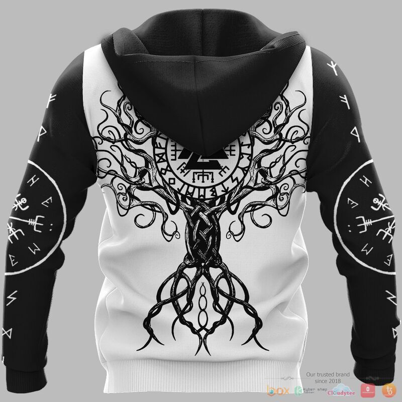 Viking Raven Hammer Yggdrasil Tree Of Life 3d shirt Hoodie 1 2 3