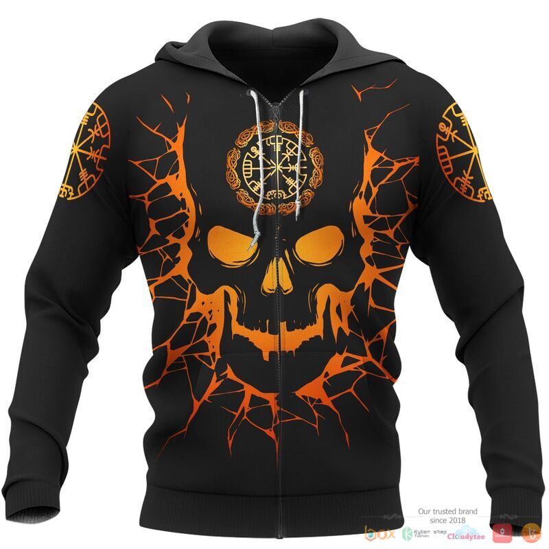 Viking Skull Viking And Backbone Is An Ax 3d shirt Hoodie 1