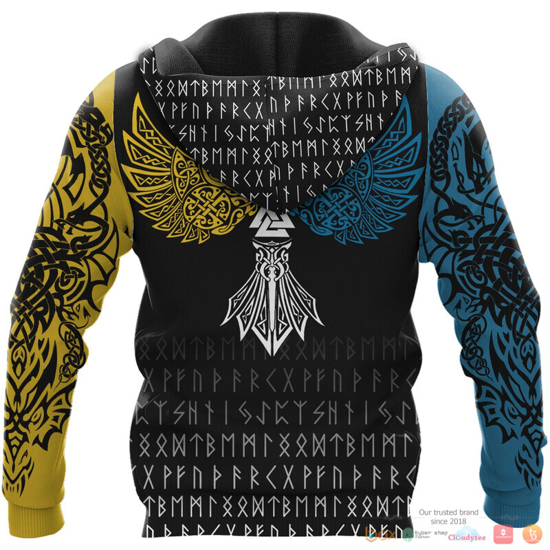 Viking The Sons of Fenrir Skoll and Hati Raven 3d shirt Hoodie 1 2 3