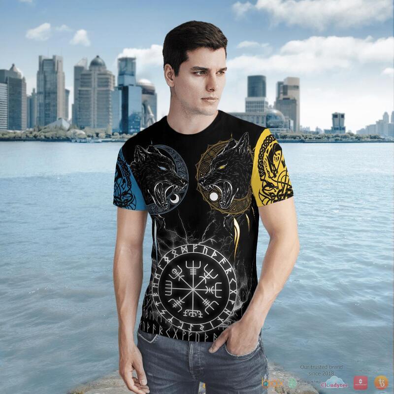 Viking The Sons of Fenrir Skoll and Hati Raven 3d shirt Hoodie 1 2 3 4 5 6 7 8 9