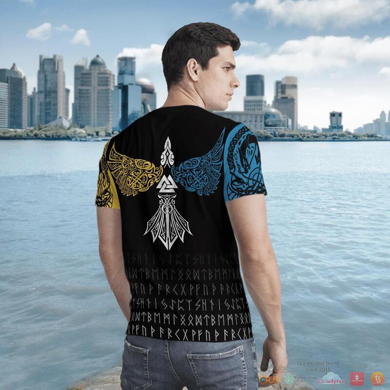 Viking The Sons of Fenrir Skoll and Hati Raven 3d shirt Hoodie 1 2 3 4 5 6 7 8 9 10