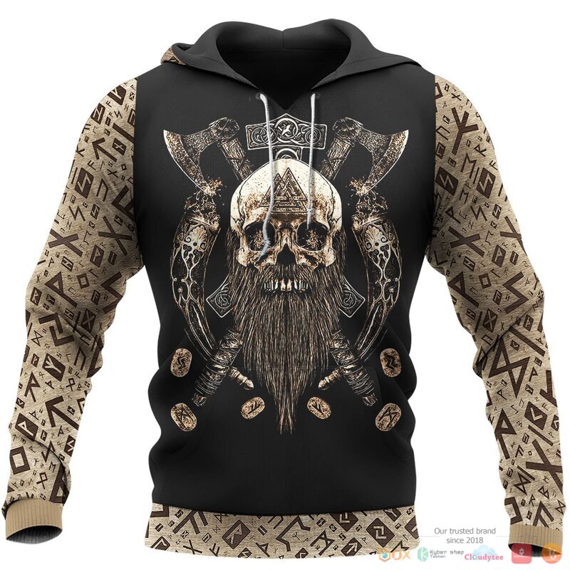 Viking Viking Beard Valhalla 3d shirt Hoodie