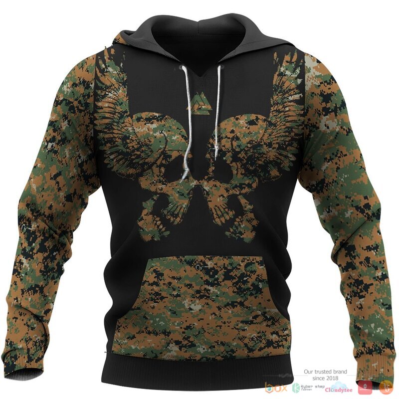 Viking Viking Camo Hammer Wolf 3d shirt Hoodie