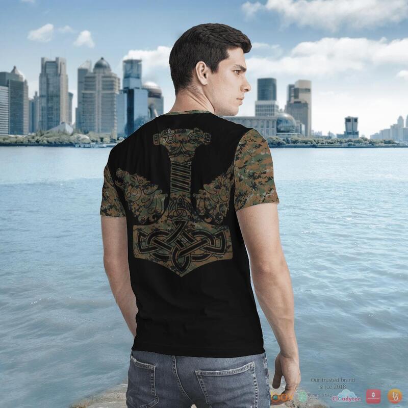 Viking Viking Camo Hammer Wolf 3d shirt Hoodie 1 2 3 4 5