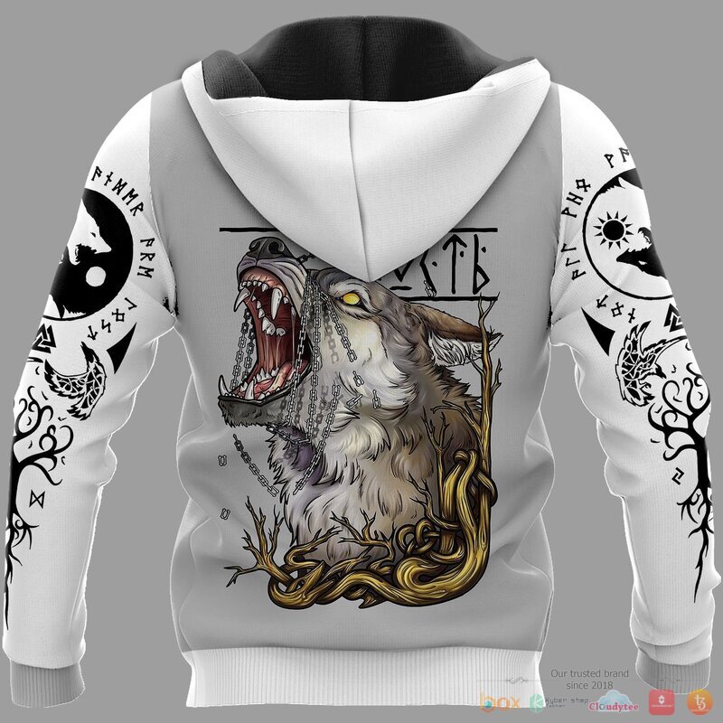 Viking Viking Fenrir Yin Yang Wolf 3d shirt Hoodie 1 2 3 4 5