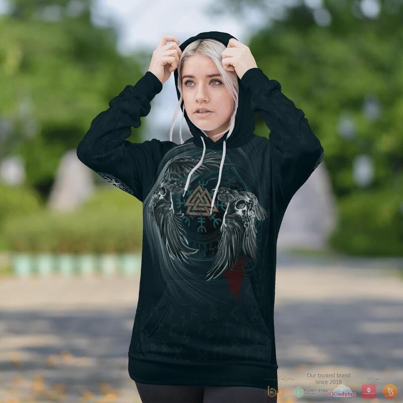 Viking Yin Yang Raven Valknut 3d shirt Hoodie 1 2 3 4 5