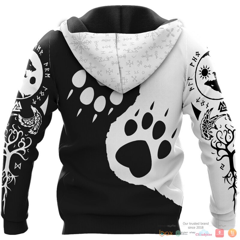 Viking Ying Yang Wolf Skoll and Hati 3d shirt Hoodie 1 2 3