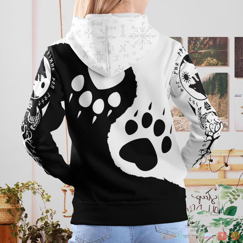 Viking Ying Yang Wolf Skoll and Hati 3d shirt Hoodie 1 2 3 4 5