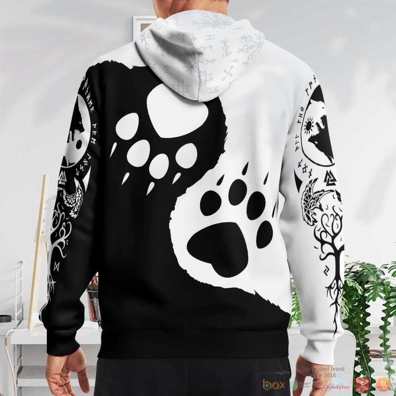 Viking Ying Yang Wolf Skoll and Hati 3d shirt Hoodie 1 2 3 4 5 6 7