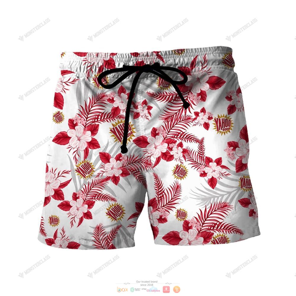 Yahoo Soda Tropical Plant Hawaiian Shirt Shorts 1