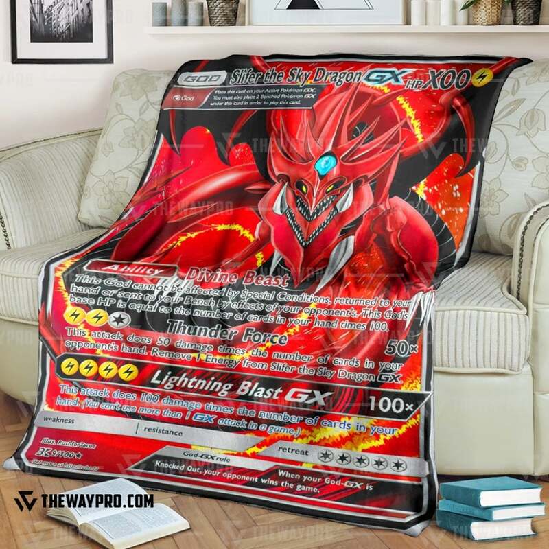 Yu Gi Oh Pokemon Slifer The Sky Dragon GX Blanket