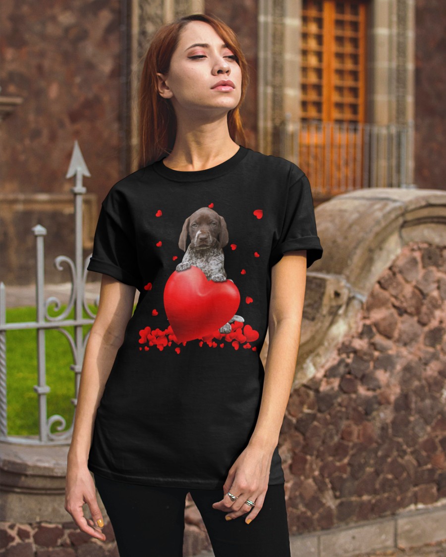 ezAetIzQ German Shorthaired Pointer Valentine Hearts shirt hoodie 3