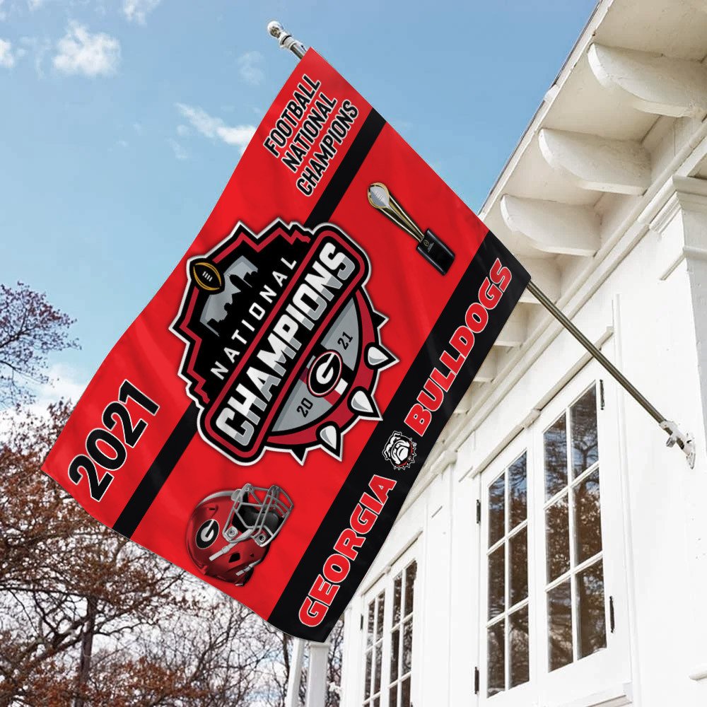 Georgia Bulldogs national champion 2021 flag 1