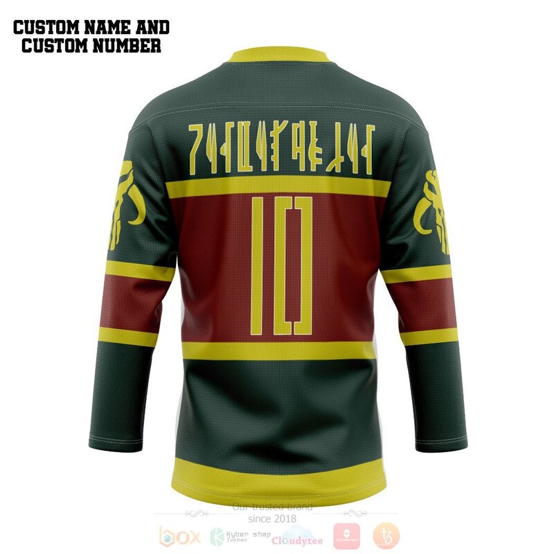 3D Star Wars Mandalorian Boba Fett Personalized Hockey Jersey 1