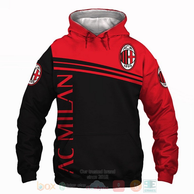 AC Milan red black 3D shirt hoodie 1 2 3 4 5 6 7 8 9 10 11 12 13 14 15 16