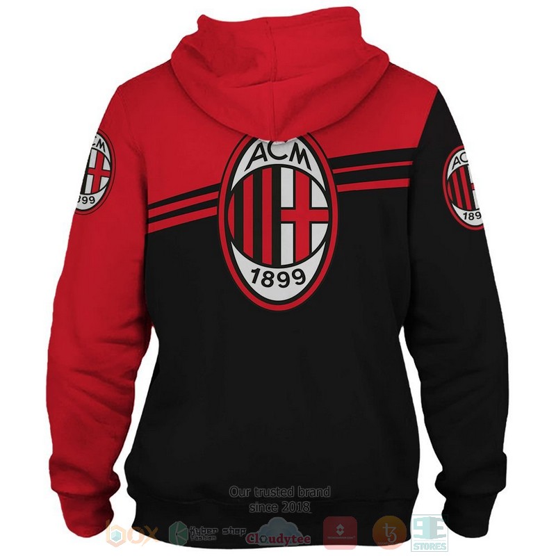 AC Milan red black 3D shirt hoodie 1 2 3 4 5 6 7 8 9 10 11 12 13 14 15 16 17