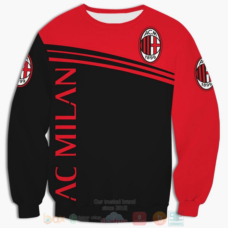 AC Milan red black 3D shirt hoodie 1 2 3 4 5 6 7 8 9 10 11 12 13 14 15 16 17 18 19