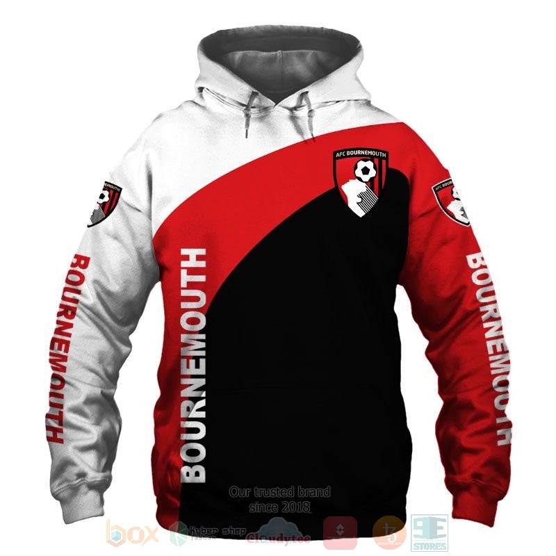 AFC Bournemouth white red black 3D shirt hoodie 1 2 3 4 5 6 7 8 9 10 11 12