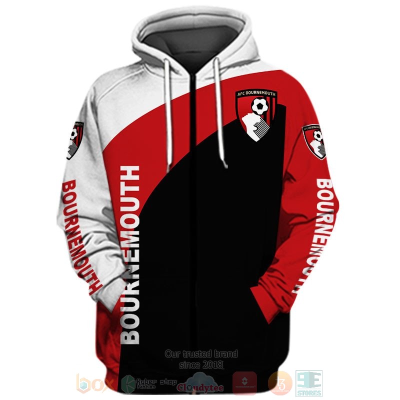AFC Bournemouth white red black 3D shirt hoodie 1 2 3 4 5 6 7 8 9 10 11 12 13 14