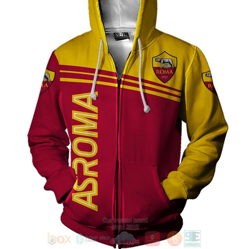 AS Roma red yellow 3D shirt hoodie 1 2 3 4 5 6 7 8 9 10 11 12 13 14 15 16 17 18