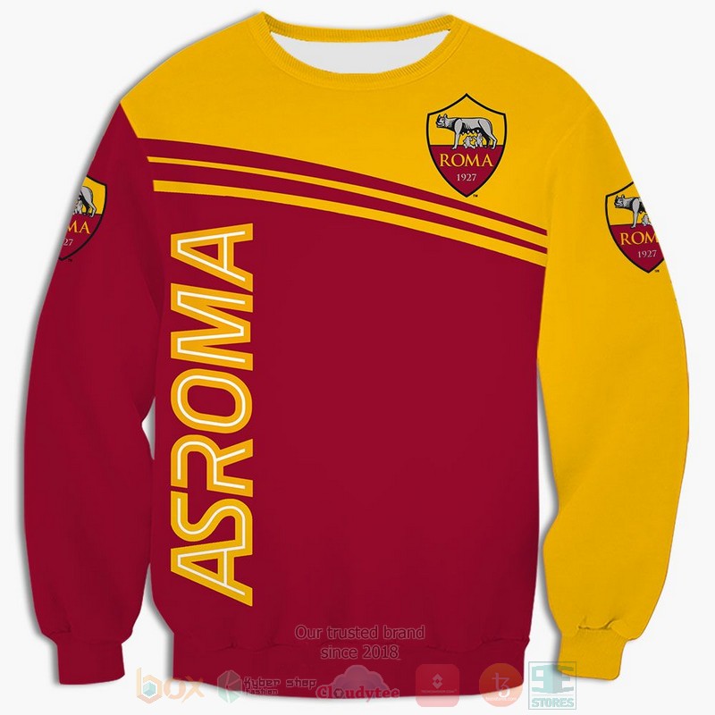 AS Roma red yellow 3D shirt hoodie 1 2 3 4 5 6 7 8 9 10 11 12 13 14 15 16 17 18 19