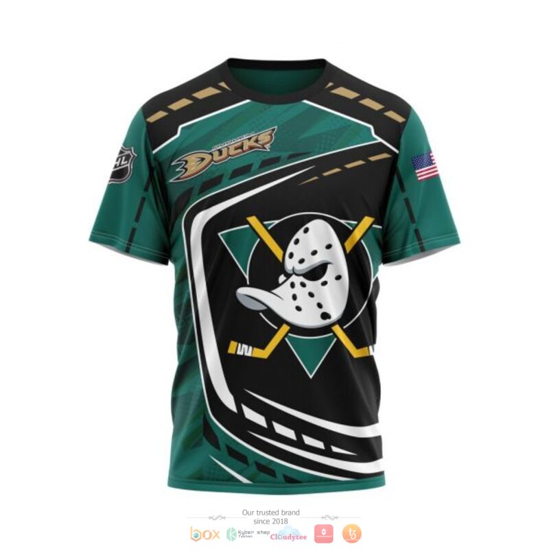 Anaheim Ducks NHL black green 3D shirt hoodie 1 2 3 4 5 6 7