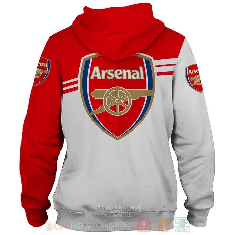 Arsenal Football Club white red 3D shirt hoodie 1 2 3 4 5 6 7 8 9 10 11 12 13