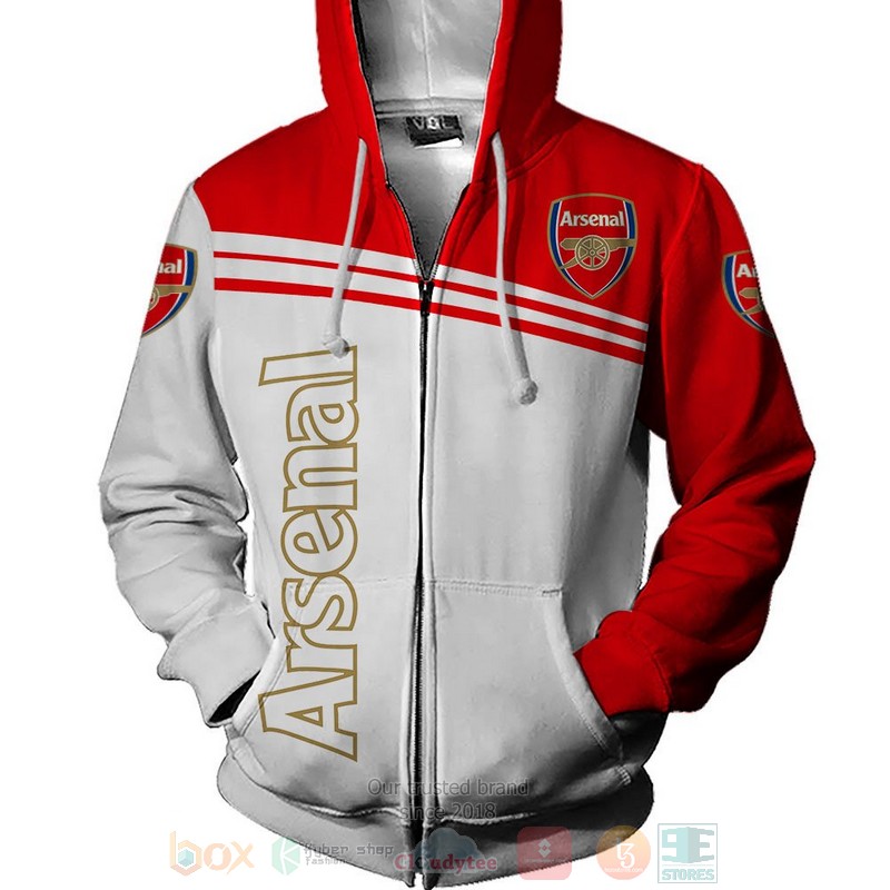 Arsenal Football Club white red 3D shirt hoodie 1 2 3 4 5 6 7 8 9 10 11 12 13 14