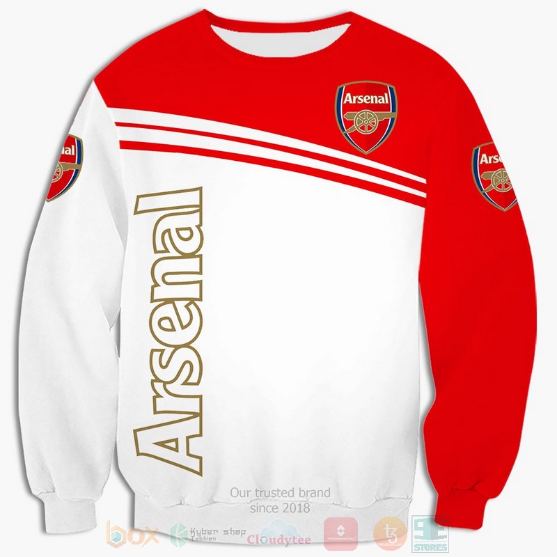 Arsenal Football Club white red 3D shirt hoodie 1 2 3 4 5 6 7 8 9 10 11 12 13 14 15